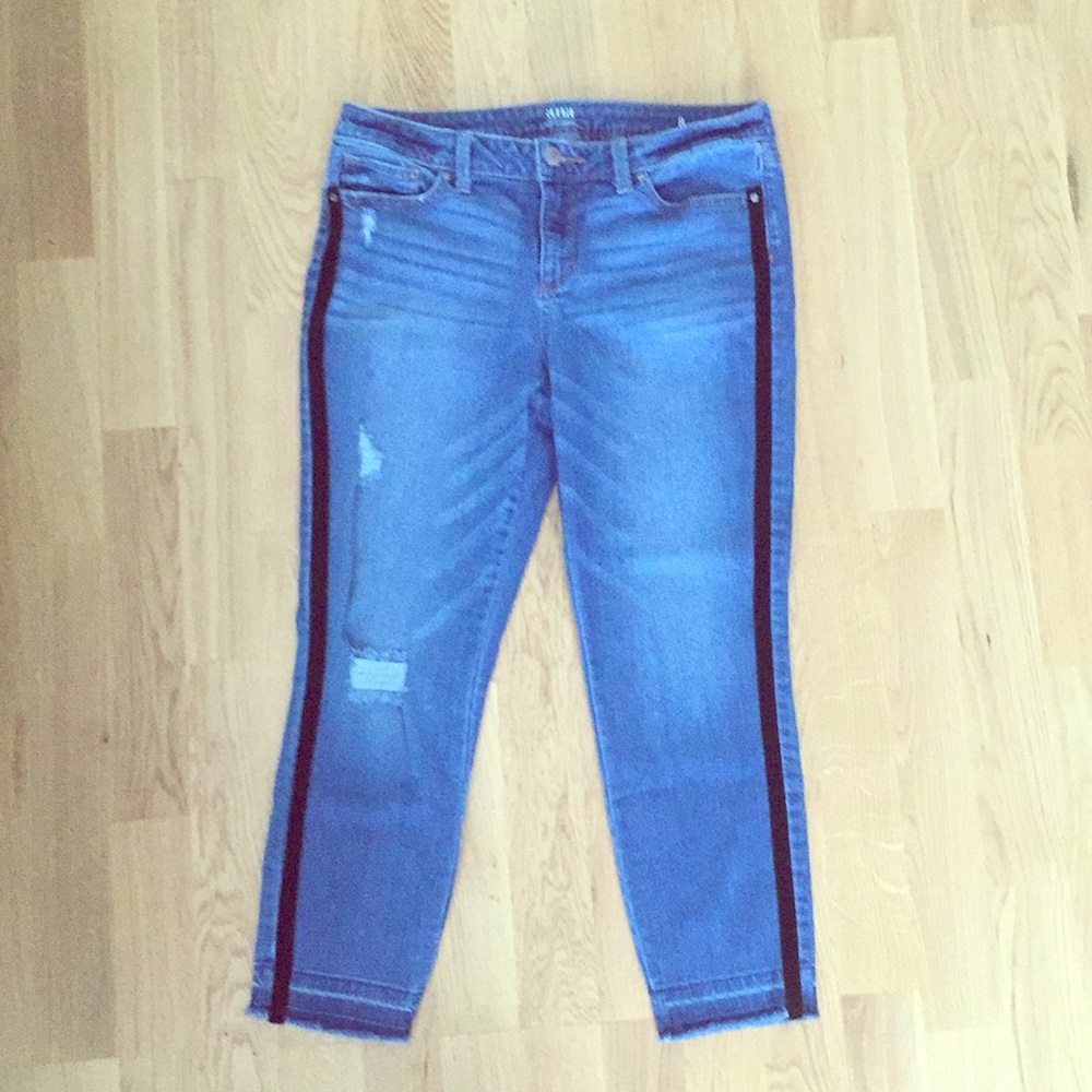 a.n.a Skinny Ankle Velvet Stripe Jeans 👖